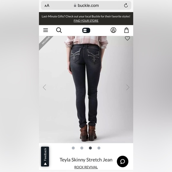 Gently Used Rock Revival Teyla (Buckle) Skinny Stretch Woman’s 26” Jeans - Picture 10 of 16